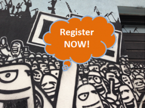 Register NOW graffiti